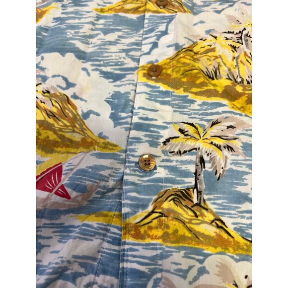 The Territory Ahead Men’s Retro Hawaiian Camp Shirt XL, Cotton‎ Island Sailboats - Picture 7 of 14